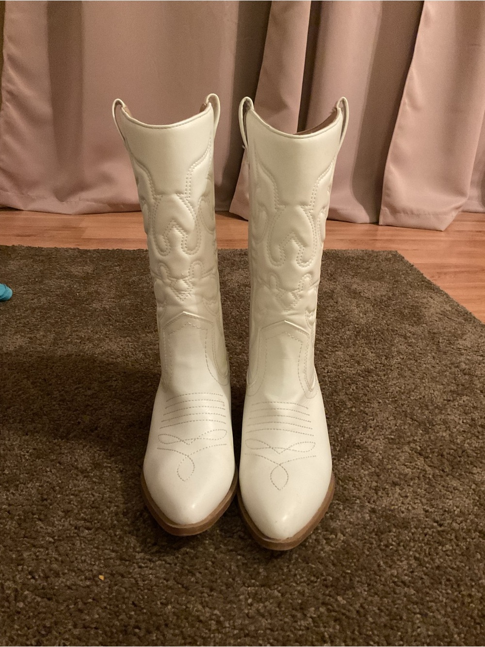 Soda White Over-the-Knee Western Boots
